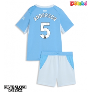 Manchester City Elliot Anderson #5 Dětské Domácí dres komplet 2026-27 Krátký Rukáv (+ trenýrky)